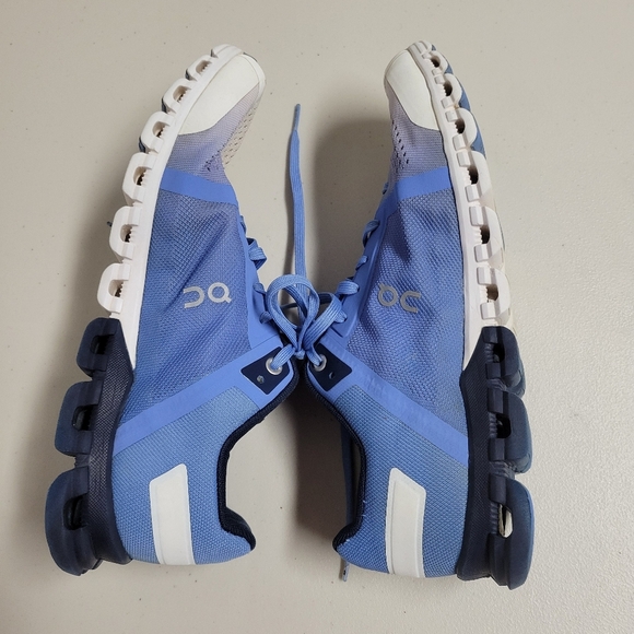 On Cloud Running Cloudflow Marina Blue White Sneakers. - Picture 5 of 11